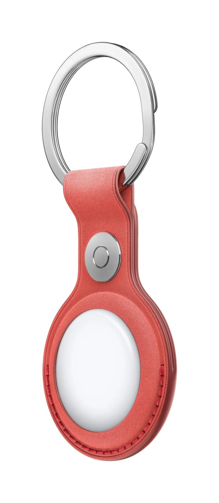 AirTag FineWoven Key Ring - Coral