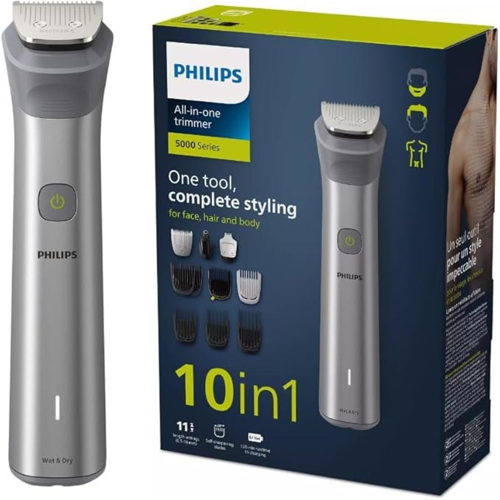 Philips All-in-One Trimmer Series 5000 10-in-1 Face, Hair, Body