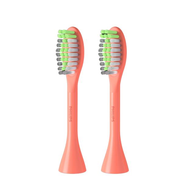 Philips One Replacement Brush Heads Standard - Coral - Pack of 2 Bh1022/01