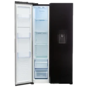 Defy DFF456 Black Glass Side by Side Fridge / Freezer 496lt - Image 3