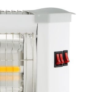 Mellerware Heater Quartz Powder Coat White 5 Bar 2000W "Flare" - Image 6