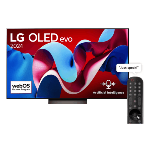 65 Inch LG OLED evo C4 4K Smart TV AI Magic remote Dolby Vision webOS24 2024