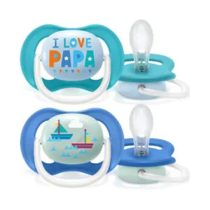 Philips Avent Ultra-Air Soother 6-18m (2 Pack) - Papa Blue SCF080/03