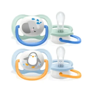 Philips Avent Ultra-Air Soother 0-6m (2 Pack) - Animal Blue SCF080/05