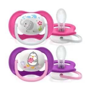 Philips Avent Ultra-Air Soother 6-18m (2 Pack) - Animal Pink SCF080/08