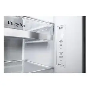 LG 611Lt Matte Black (Graphite) InstaView™ ThinQ™ Side by Side Refrigerator - GC-X257CQFS - Image 5