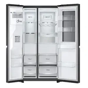 LG 611Lt Matte Black (Graphite) InstaView™ ThinQ™ Side by Side Refrigerator - GC-X257CQFS - Image 6
